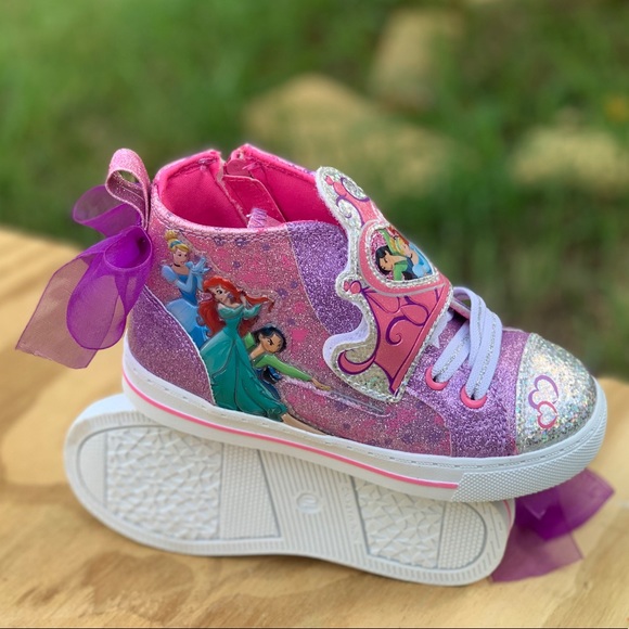 Disney Princess Toddler Ribbon High-Top Sneakers - Picture 7 of 12